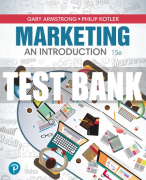 Test Bank For Marketing: An Introduction 15th Edition All Chapters