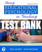 Test Bank For Using Educational Psychology in Teaching 11th Edition All Chapters