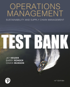 Test Bank For Operations Management: Sustainability and Supply Chain Management 14th Edition All Chapters