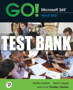 Test Bank For GO! Microsoft 365: Word 2021 1st Edition All Chapters