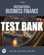 Test Bank For Multinational Business Finance 16th Edition All Chapters