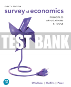 Test Bank For Survey of Economics: Principles, Applications, and Tools 8th Edition All Chapters