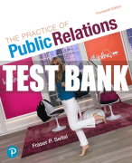 Test Bank For Practice of Public Relations, The 14th Edition All Chapters