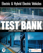 Test Bank For Electric and Hybrid Electric Vehicles 1st Edition All Chapters