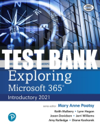 Test Bank For Exploring Microsoft 365: Introductory 2021 1st Edition All Chapters