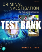 Test Bank For Criminal Investigation: The Art and the Science 9th Edition All Chapters