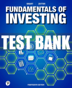 Test Bank For Fundamentals of Investing 14th Edition All Chapters