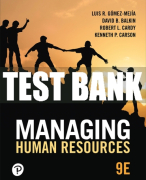 Test Bank For Managing Human Resources 9th Edition All Chapters
