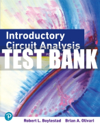 Test Bank For Introductory Circuit Analysis 14th Edition All Chapters