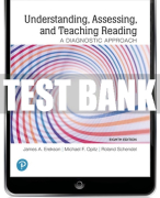 Test Bank For Understanding, Assessing, and Teaching Reading: A Diagnostic Approach 8th Edition All Chapters