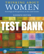 Test Bank For Thinking About Women 11th Edition All Chapters
