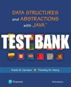 Test Bank For Data Structures and Abstractions with Java 5th Edition All Chapters