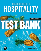 Test Bank For Introduction to Hospitality 9th Edition All Chapters
