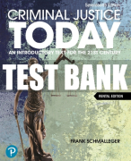 Test Bank For Criminal Justice Today 17th Edition All Chapters