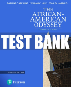 Test Bank For African-American Odyssey, The, Combined Volume 7th Edition All Chapters