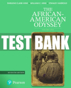 Test Bank For African-American Odyssey, The, Volume 1 7th Edition All Chapters