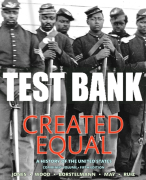 Test Bank For Created Equal: A History of the United States, Combined Volume 5th Edition All Chapters