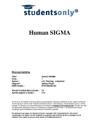 Human SIGMA Samenvatting 