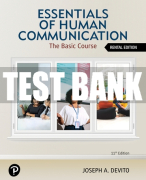 Test Bank For Essentials of Human Communication: The Basic Course 11th Edition All Chapters