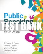 Test Bank For Public Speaking: Finding Your Voice 11th Edition All Chapters