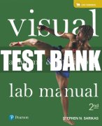 Test Bank For Visual Anatomy & Physiology Lab Manual, Cat Version 2nd Edition All Chapters
