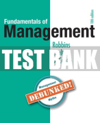 Test Bank For Fundamentals of Management 10th Edition All Chapters