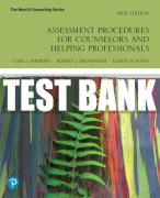 Test Bank For Assessment Procedures for Counselors and Helping Professionals 9th Edition All Chapters