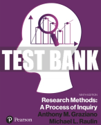 Test Bank For Research Methods: A Process of Inquiry 9th Edition All Chapters