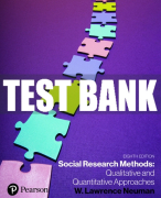 Test Bank For Social Research Methods: Qualitative and Quantitative Approaches 8th Edition All Chapters