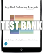 Test Bank For Applied Behavior Analysis 3rd Edition All Chapters