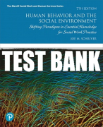 Test Bank For Human Behavior and the Social Environment: Shifting Paradigms in Essential Knowledge for Social Work Practice 7th Edition All Chapters