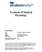 Textbook of Medical Physiology Samenvatting 