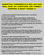MARKETING FUNDAMENTALS WGU 2023-2024 REAL EXAM 320+ QUESTIONS AND CORRECT ANSWERS| ALREADY GRADED A+ 