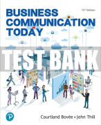 Test Bank For Business Communication Today 15th Edition All Chapters