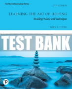 Test Bank For Learning the Art of Helping: Building Blocks and Techniques 7th Edition All Chapters