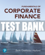 Test Bank For Fundamentals of Corporate Finance 5th Edition All Chapters