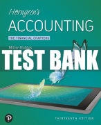 Test Bank For Horngren's Accounting: The Financial Chapters 13th Edition All Chapters