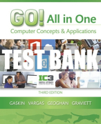 Test Bank For GO! All in One: Computer Concepts and Applications 3rd Edition All Chapters