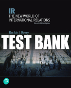 Test Bank For IR: The New International Relations, Updated Edition 11th Edition All Chapters