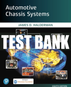 Test Bank For Automotive Chassis Systems 8th Edition All Chapters