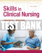 Test Bank For Skills in Clinical Nursing 9th Edition All Chapters
