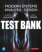Test Bank For Modern Systems Analysis and Design 9th Edition All Chapters