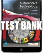 Test Bank For Automotive Technology: Principles, Diagnosis, and Service 6th Edition All Chapters
