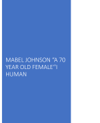 I HUMAN STUDY CASE MABEL JOHNSON ''A 76 YEARS OLD FEMALE WHO HAS A HISTORY OF CHRONIC RENAL DISEASE''