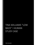 I HUMAN STUDY CASE TINA WILLIAMS ''LOW BACK PAIN'' WITH COMPLETE SOLUTION