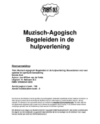 Muzisch-agogisch begeleiden in de hulpverlening Samenvatting 