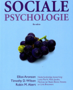 Samenvatting Sociale Psychologie (10 editie) hoofdstuk 1 t/m 13  (H2 alleen hindsight bias)