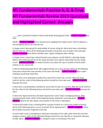 ATI Fundamentals Practice A, B, & Final, ATI Fundamentals Review 2023 Questions and Highlighted Correct  Answers 