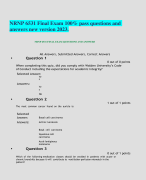 NRNP 6531 Final Exam 100% pass questions and answers new version 2023.