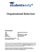 Organizational Behaviour Samenvatting 